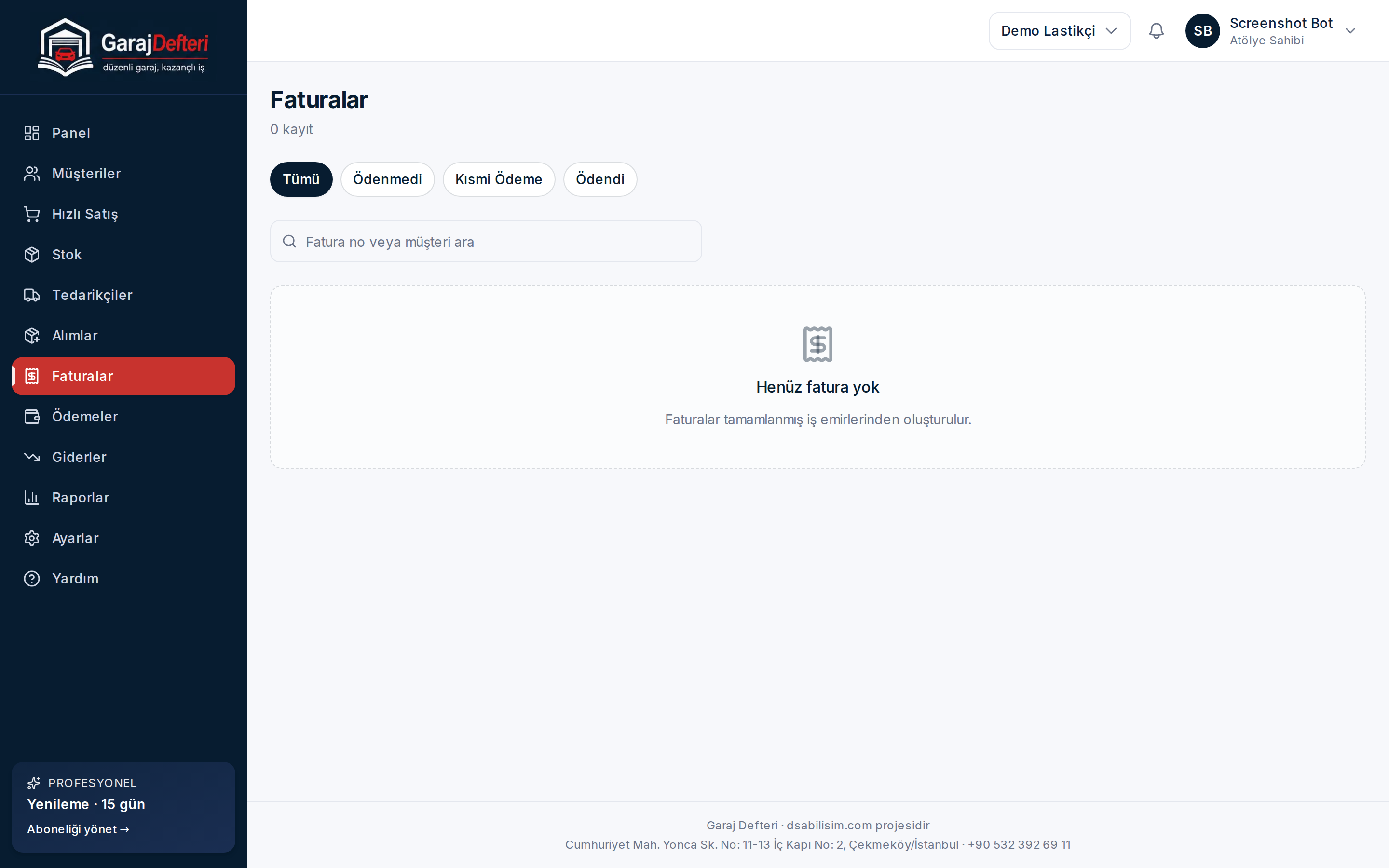Faturalar